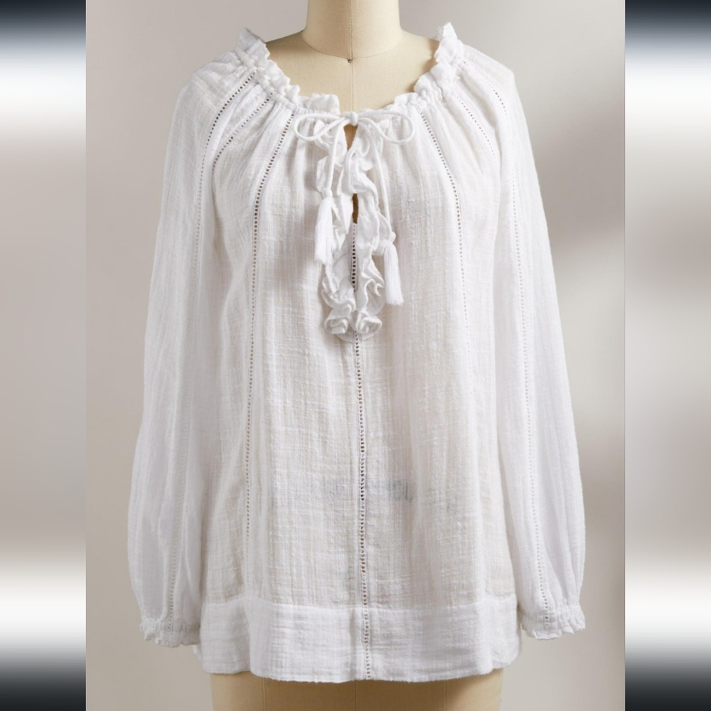 Sundance Poets , peasants  ladder lace Blouse, xs
